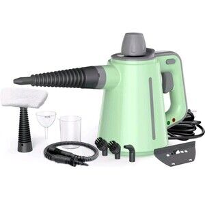 Steam Cleaner, 1050W Handheld Pressurized Multi-Surface Cleaner w/ Attachments